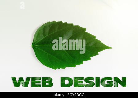 Conceptual caption Web Design, Business idea website creation which includes layout, content, and graphics Nature Conservation Ideas, New Environmenta Stock Photo