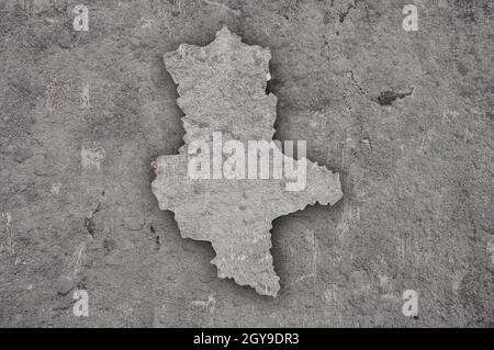 Map of Saxony-Anhalt on weathered concrete Stock Photo - Alamy