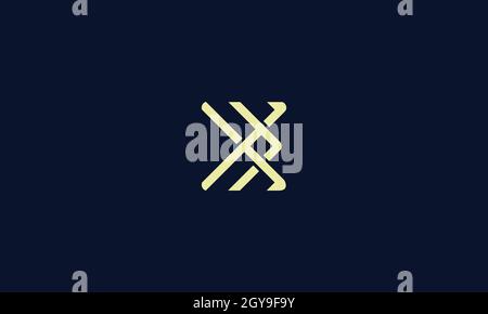 LETTERS DX LOGO DESIGN WITH NEGATIVE SPACE EFFECT FOR ILLUSTRATION USE Stock Vector