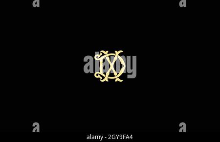 LETTERS DX LOGO DESIGN WITH NEGATIVE SPACE EFFECT FOR ILLUSTRATION USE Stock Vector