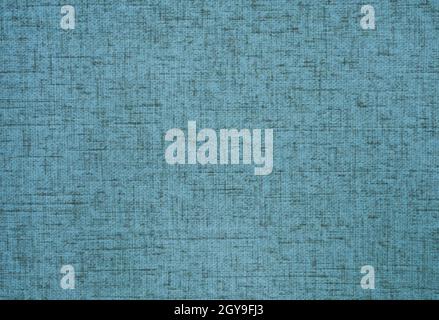 Hessian Sackcloth Canvas Woven Texture Pattern Background in Light Blue or Teal Color. Stock Photo