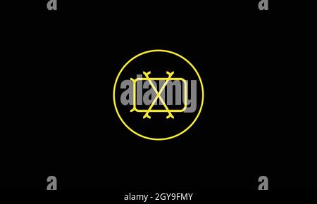 LETTERS DX LOGO DESIGN WITH NEGATIVE SPACE EFFECT FOR ILLUSTRATION USE Stock Vector