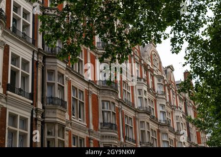 Facade of Victorian style townhouses Stock Photo