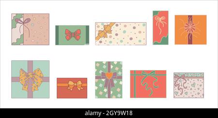 Hand Drawing Vector Set With Gifts. Vector Sketch Gift Boxes. Royalty Free  SVG, Cliparts, Vectors, and Stock Illustration. Image 140466378.