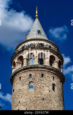 Istanbul Turkey September 05 2021 view of the Galata Tower Stock Photo