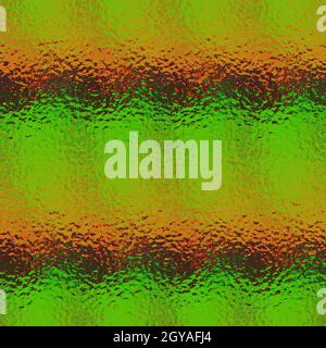 An abstract pattern in blurred oily green, orange and dark colors Stock Photo