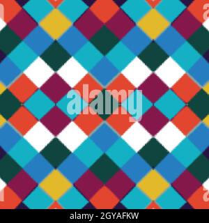A seamless pattern of multicolored triangle patterns Stock Photo