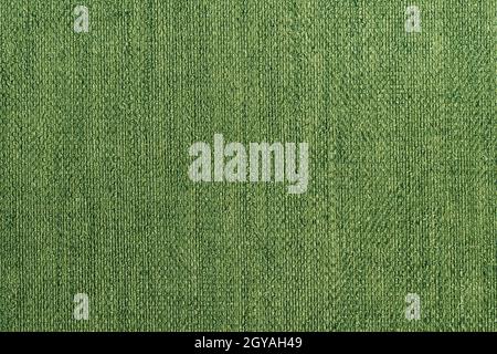Green Fabric Vintage Wallpaper Background Texture with Repeat Pattern. Stock Photo