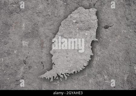 Map of Grenada on weathered concrete Stock Photo - Alamy