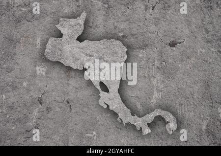 Map of Central America on weathered wood Stock Photo - Alamy