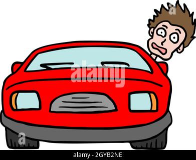 Fun drive car Stock Vector