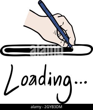 Loading message Stock Vector
