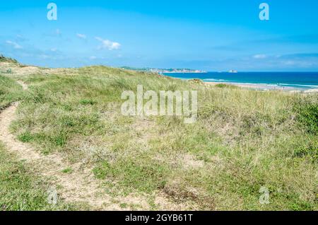 Landscape of Liencres Dunes Natural Park in Cantabria, northern Spain Stock Photo