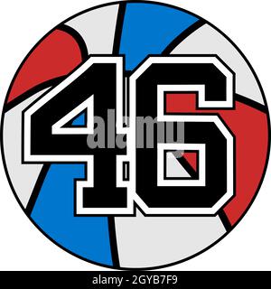 Ball of basketball symbol with number 24 Vector Image