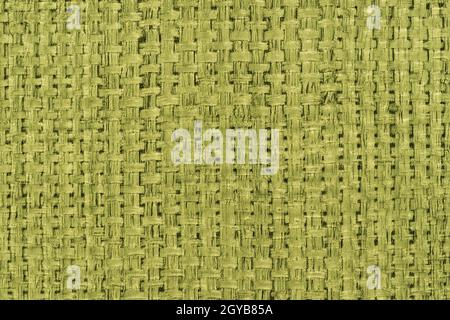 Hessian Sackcloth Canvas Woven Texture Pattern Background in Light Green or Teal Color. Stock Photo