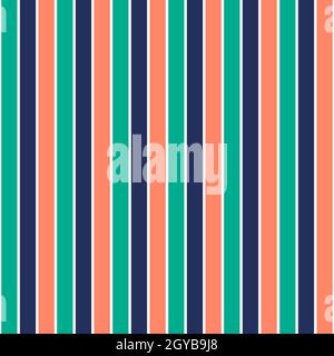 Pattern stripe seamless, Sesame Street Green Color mix with Bellwether Blue and Fresh Salmon Color Shades. Background color for graphic design, banner Stock Photo