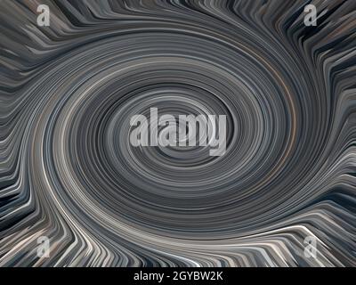 Illustration of an abstract circulation in dark colors. Background image. Abstract illustration. Place for your text. Template. Poster. Volumetric ima Stock Photo