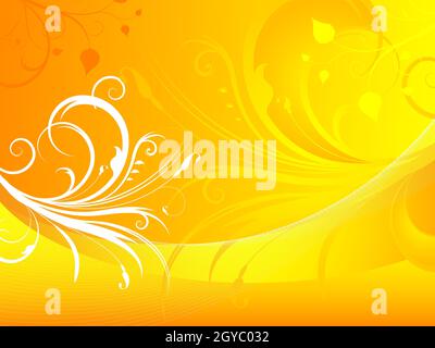 Abstract floral background using warm summer colours Stock Photo