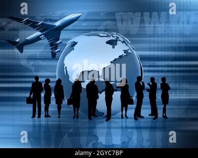 Conceptual image showing global business Stock Photo