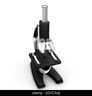 3D render of a microscope Stock Photo