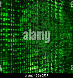 3D programming background with abstract binary code Stock Photo