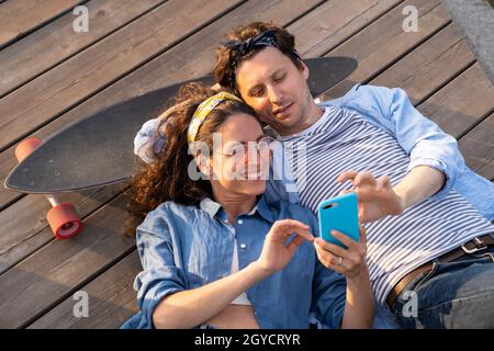 Happy couple spending time together Stock Photo