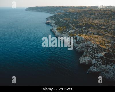 a great view on marina di novaglie in puglia Stock Photo