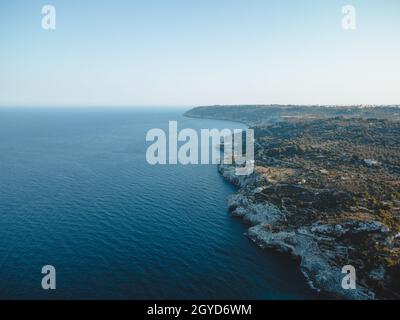 a great view on marina di novaglie in puglia Stock Photo