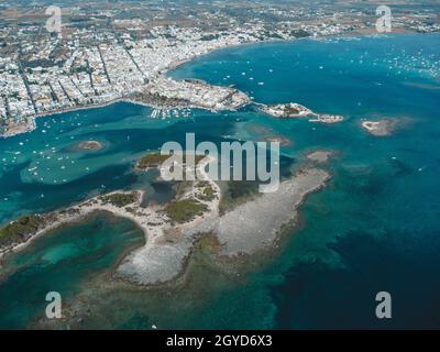 a great view on porto cesareo and rabbit island, in puglia Stock Photo