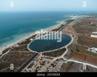 a fantastic beach in puglia: maldive del salento Stock Photo