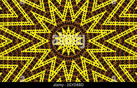 Mandala ornament design concept, star line pattern, looks like a spider web, seamless texture, can be used for logos, wallpapers, templates, kaleidosc Stock Photo