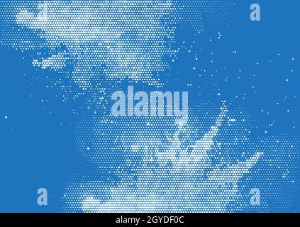 Grunge style background with halftone dots design Stock Photo