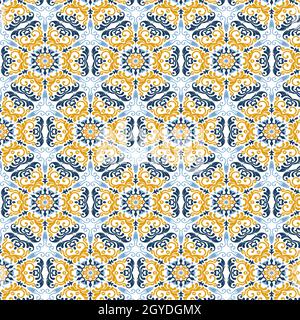Abstract pattern background with a Moroccan themed design Stock Photo