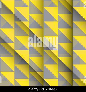 Low poly geometric background in yellow and grey Stock Photo