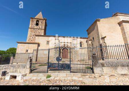 Iglesia de San Martín Obispo, in Medellin, Spain Stock Photo