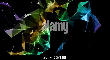 Abstract background with a colourful network communications design Stock Photo