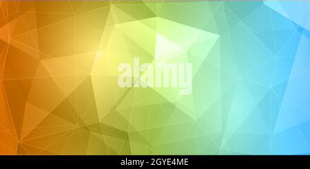 Abstract banner with a colourful low poly design Stock Photo