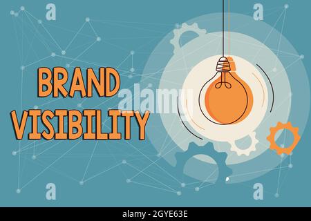 Handwriting text Brand Visibility, Business idea frequency at which showing see your brand in search results Critical And Logical Thinking Concept, Ab Stock Photo