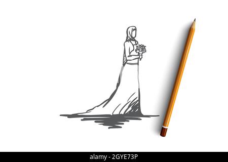 30+ Drawing Of Muslim Bride Stock Illustrations, Royalty-Free Vector  Graphics & Clip Art - iStock