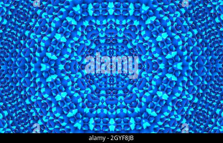 Blue White Polygonal Mosaic Background, kaleidoscope wallpaper. Creative Business Design Templates. Stock Photo