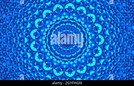 Blue White Polygonal Mosaic Background, kaleidoscope wallpaper. Creative Business Design Templates. Stock Photo