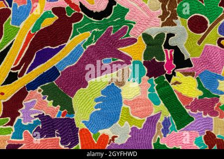 Inspiring and mad, full of colours the abstract background Stock Photo
