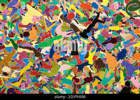 Inspiring and mad, full of colours the abstract background Stock Photo