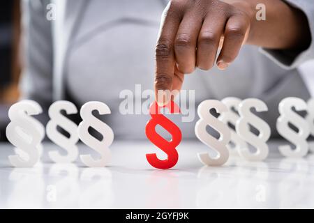 African American Government Lawyer Or Judge. Law Court Stock Photo