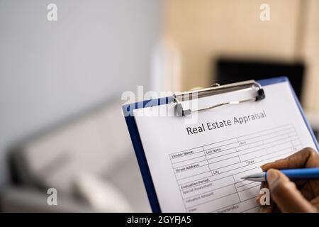Real Estate Appraisal And House Property Check Stock Photo