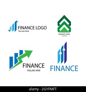 grow finance logo illustration design Stock Photo