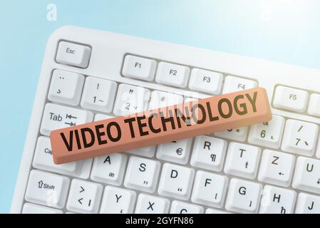 Text showing inspiration Video Technology, Business approach recording and playing back of moving pictures and sound Abstract Fixing Outdated Websites Stock Photo