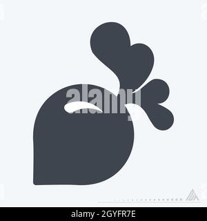 Icon Beetroot - Glyph Style - Simple illustration, Editable stroke, Design template vector, Good for prints, posters, advertisements, announcements, i Stock Vector