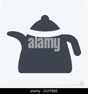 Icon Coffee Bottle - Glyph Style - Simple illustration, Editable stroke, Design template vector, Good for prints, posters, advertisements, announcemen Stock Vector