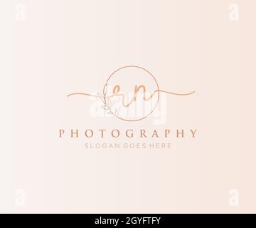 RN feminine logo. Usable for Nature, Salon, Spa, Cosmetic and Beauty ...